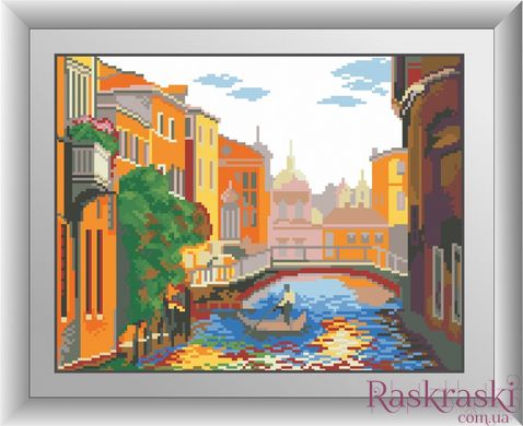 Алмазна техніка Канал у венеції (квадратні камені, повна зашивання) Dream Art (DA-30513) фото інтернет-магазину Raskraski.com.ua