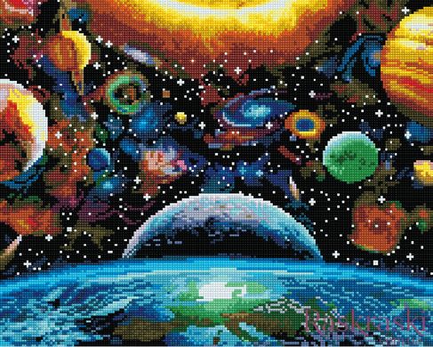Картина з мозаїки Космос всюди Никитошка (GJ5116) фото інтернет-магазину Raskraski.com.ua