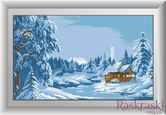 Алмазная вышивка Зимний лес (полная зашивка, квадратные камни) Dream Art (DA-30216, Без подрамника) фото интернет-магазина Raskraski.com.ua