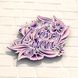 Деревянная раскраска I love you фиолетовая мандала Wortex Woods (3DP60002)