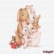 Картина за номерами Маленька сім'я кроликів (KHO2361) Идейка (Без коробки)