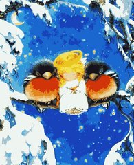 Картина по номерам Рождественский ангелочек (ART-B-7777) Artissimo фото интернет-магазина Raskraski.com.ua