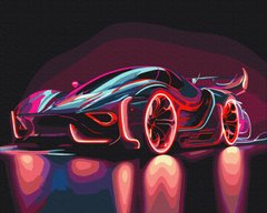 Картина раскраска Неоновый автомобиль (BS53713) (Без коробки)