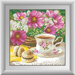 Алмазная техника Утренний чай (полная зашивка, квадратные камни) Dream Art (DA-30278, Без подрамника) фото интернет-магазина Raskraski.com.ua