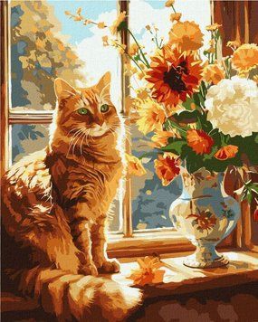 Картина по номерам Рыжий котик &copy;art_selena_ua (KH6604) Идейка 40 х 50 см