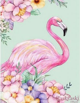 Алмазная вышивка Фламинго в цветах Диамантовые ручки (GU_178763, Без подрамника) фото интернет-магазина Raskraski.com.ua