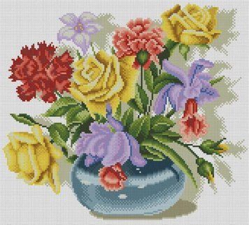 Алмазна вишивка Красивий букет (37 х 41 см) Dream Art (DA-31800) 37 х 41 см фото інтернет-магазину Raskraski.com.ua