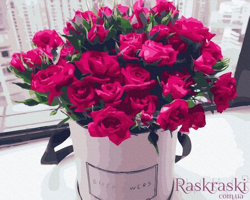 Розмальовка по номерах Яскраві троянди (BK-GX39510) (Без коробки)