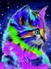 Раскраска для взрослых Радужный котенок (VK239) Babylon — фото комплектации набора