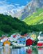 Раскраска для взрослых Альпийский городок (BK-GX42058) (Без коробки)