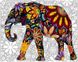 Розмальовка по номерах Квітковий слон (VP621) Babylon — фото комплектації набору