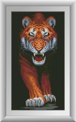 Алмазная вышивка Хищный тигр Dream Art (DA-31054, Без подрамника) фото интернет-магазина Raskraski.com.ua