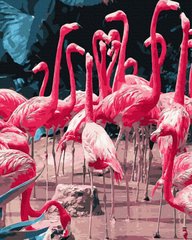Картина раскраска Фламинго (BK-GX42056) (Без коробки)