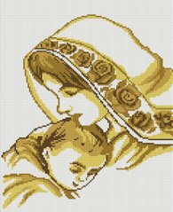 Картина из страз Мадонна с младенцем Алмазная мозаика (OSG041, Без подрамника) фото интернет-магазина Raskraski.com.ua