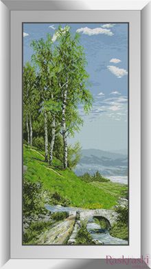 Картина з мозаїки Пейзаж з березами Dream Art (DA-31404) фото інтернет-магазину Raskraski.com.ua