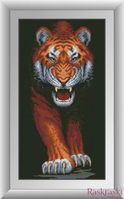 Алмазна вишивка Хижий тигр Dream Art (DA-31054) фото інтернет-магазину Raskraski.com.ua
