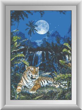 Картина мозаїка Місячний тигр Dream Art (DA-30319) 56 х 82 см фото інтернет-магазину Raskraski.com.ua