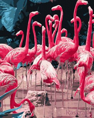 Картина раскраска Фламинго (BK-GX42056) (Без коробки)