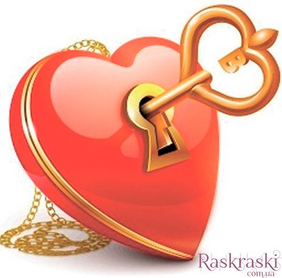 Алмазная вышивка Ключ от сердца ТМ Алмазная мозаика (UA-032, Без подрамника) фото интернет-магазина Raskraski.com.ua