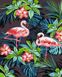 Картина по номерам Фламинго в цветах (BK-GX26535) (Без коробки)