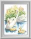 Картина з мозаїки Сім'я лебедів (квадратні камені, повна зашивання) Dream Art (DA-30410) — фото комплектації набору