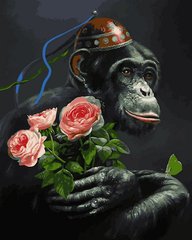 Картини за номерами Мавпа з трояндами (VP1398) Babylon фото інтернет-магазину Raskraski.com.ua