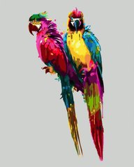 Картина по номерам Цветные попугаи (SR-SY6033) Strateg (Без коробки)
