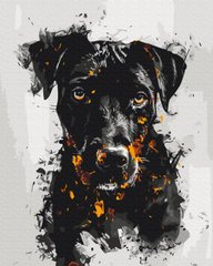 Картины по номерам Огненный пес (BS53929) (Без коробки)