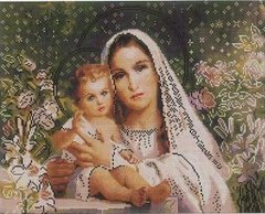 Алмазная вышивка Мадонна с младенцем Алмазная мозаика (GF4151, Без подрамника) фото интернет-магазина Raskraski.com.ua