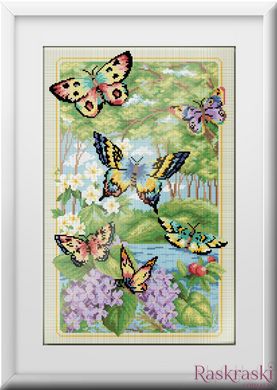 Набор алмазная мозаика Лесные бабочки (полная зашивка, квадратные камни) Dream Art (DA-30120, Без подрамника) фото интернет-магазина Raskraski.com.ua