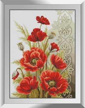 Картина мозаїка Червоні маки Dream Art (DA-31110) 34 x 46 см фото інтернет-магазину Raskraski.com.ua