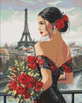 Алмазна мозаїка Закоxана у Париж &copy;art_selena_ua Ідейка (AMO20245) 40 х 50 см фото інтернет-магазину Raskraski.com.ua
