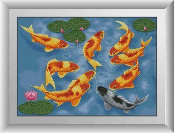 Набір алмазної мозаїки Рибки щастя Dream Art (DA-31060) 50 x 70 см фото інтернет-магазину Raskraski.com.ua