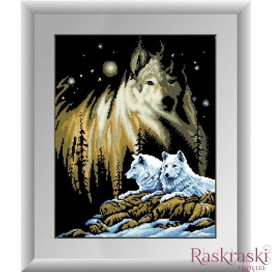 Набор алмазная мозаика Белые волки (полная зашивка, квадратные камни) Dream Art (DA-30173, Без подрамника) фото интернет-магазина Raskraski.com.ua
