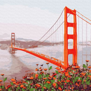 Картина по номерам Утренний Сан-Франциско (KHO3596) Идейка (Без коробки)