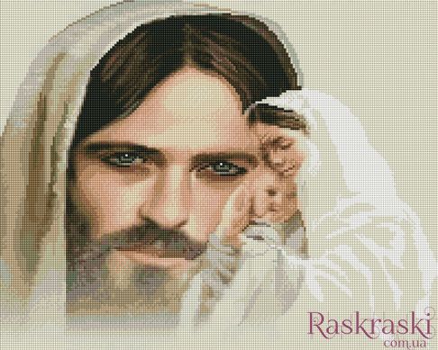 Алмазная вышивка Взгляд Иисуса Алмазная мозаика (OSF085, Без подрамника) фото интернет-магазина Raskraski.com.ua
