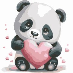 Картина по номерам Влюбленная панда. ДВП (AS2010) ArtStory (Без коробки)