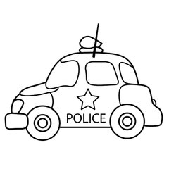 Картина по контуру Полицейское авто (KA-025) Riviera Blanca (Без коробки)