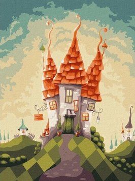 Картина по номерам Сказочная избушка (KHO6080) Идейка (Без коробки) 30 х 40 см