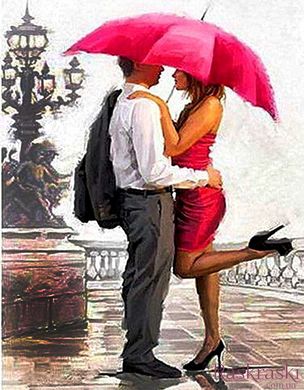 Картина алмазна вишивка Поцілунок під парасолькою My Art (MRT-TN953) фото інтернет-магазину Raskraski.com.ua