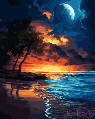 Картина по номерам Пляж на закате (ANG643) (Без коробки)