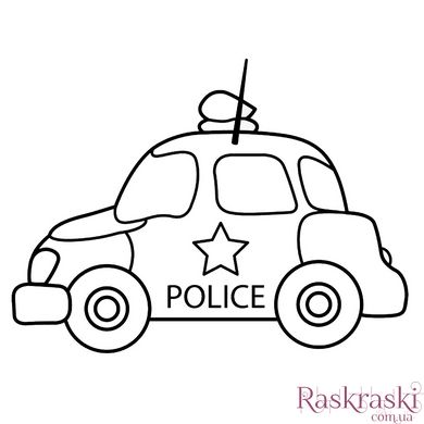 Картина по контуру Полицейское авто (KA-025) Riviera Blanca (Без коробки)