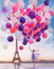 Картина из страз Девушка с воздушными шарами (30112) Диамантовые ручки (GU_178124, На подрамнике) — фото комплектации набора