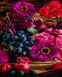 Картина по цифрам Квіти та виноград (NIK-N632) — фото комплектації набору