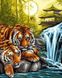 Картина з страз Тигри на відпочинку ТМ Алмазная мозаика (DM-285) — фото комплектації набору