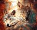 Картина по цифрам Волк с волчицей (VP1362) Babylon — фото комплектации набора