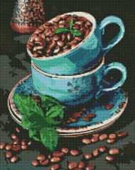 Алмазна картина Ароматні кавові зерна Ідейка (AMO7486) фото інтернет-магазину Raskraski.com.ua