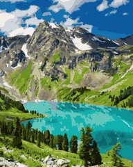 Раскраска по номерам Озеро в Альпах (BK-GX44528) (Без коробки)