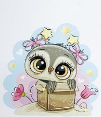 Картина за номерами Маленька дівчинка сова (SR-SS6670) Strateg (Без коробки)