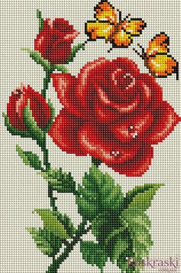 Картина з страз Троянда і метелики ColorArt (CLR-PDT714) фото інтернет-магазину Raskraski.com.ua